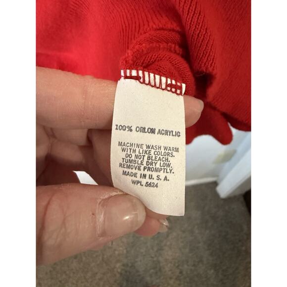 Vintage Iowa State Cyclones V Neck Sweater XL Red Pullover University 80s USA - Picture 4 of 9